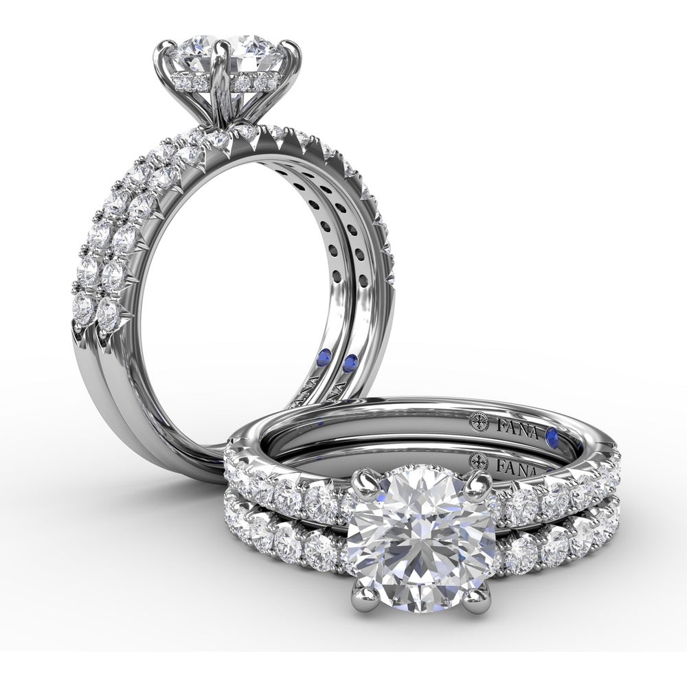 Shared-Prong Round Diamond Wedding Band by Fana - 0.40 Carat Total Diamond Weight