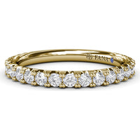 Shared-Prong Round Diamond Wedding Band by Fana - 0.69 Carat Total Diamond Weight