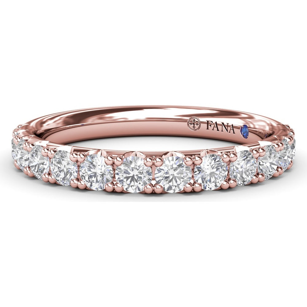 Shared-Prong Round Diamond Wedding Band by Fana - 0.69 Carat Total Diamond Weight