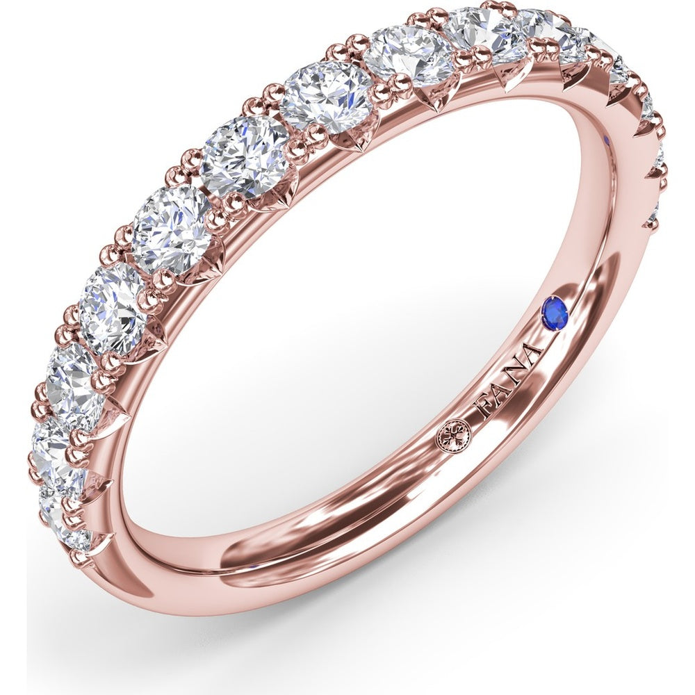 Shared-Prong Round Diamond Wedding Band by Fana - 0.69 Carat Total Diamond Weight