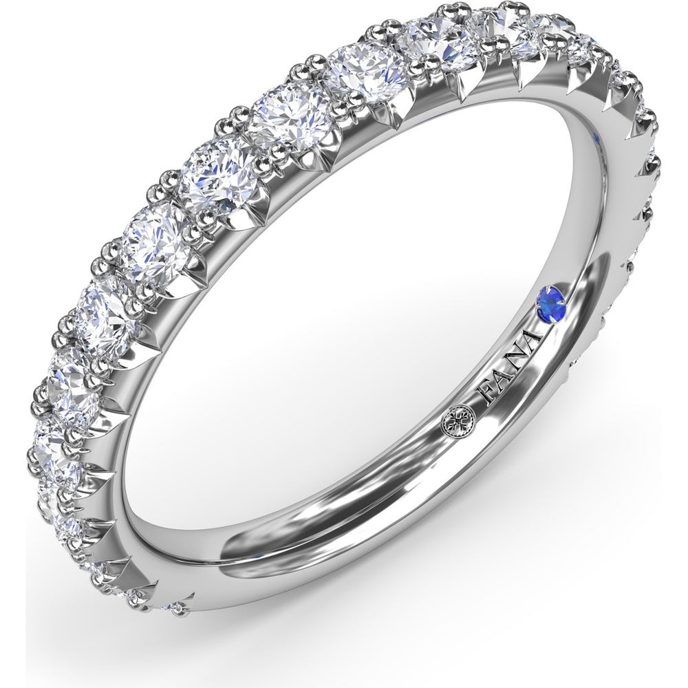 Shared-Prong Round Diamond Wedding Band by Fana - 0.89 Carat Total Diamond Weight