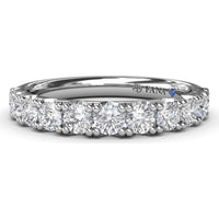 Shared-Prong Round Diamond Wedding Band by Fana - 0.99 Carat Total Diamond Weight