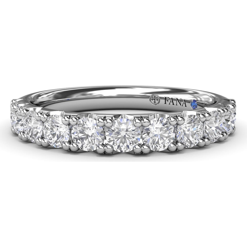 Shared-Prong Round Diamond Wedding Band by Fana - 0.99 Carat Total Diamond Weight