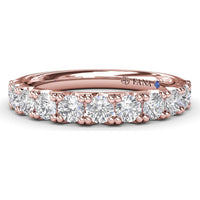 Shared-Prong Round Diamond Wedding Band by Fana - 0.99 Carat Total Diamond Weight