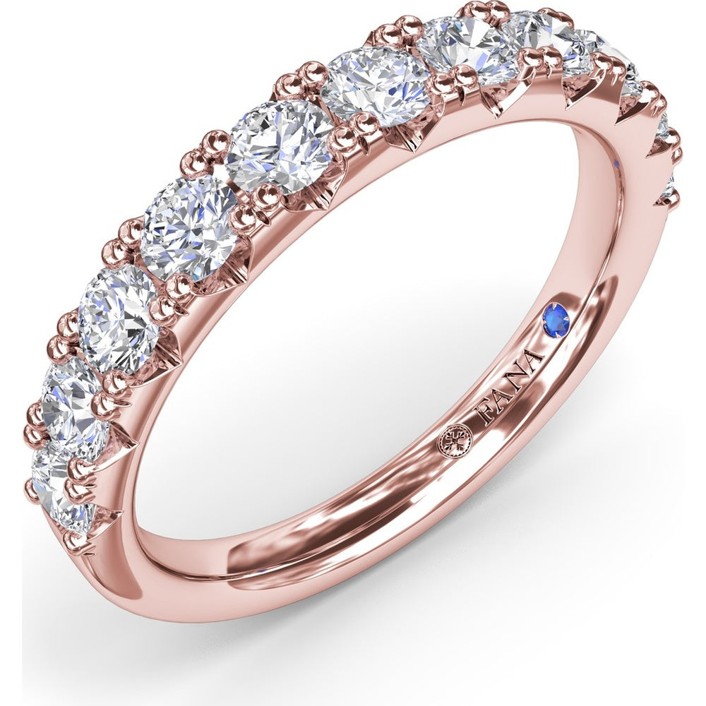 Shared-Prong Round Diamond Wedding Band by Fana - 0.99 Carat Total Diamond Weight