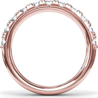 Shared-Prong Round Diamond Wedding Band by Fana - 0.99 Carat Total Diamond Weight