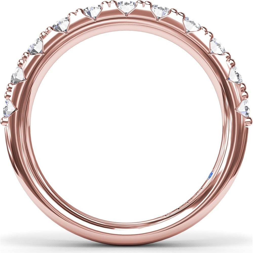 Shared-Prong Round Diamond Wedding Band by Fana - 0.99 Carat Total Diamond Weight