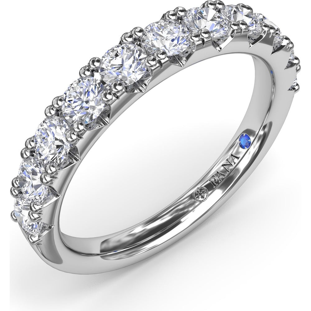 Shared-Prong Round Diamond Wedding Band by Fana - 0.99 Carat Total Diamond Weight