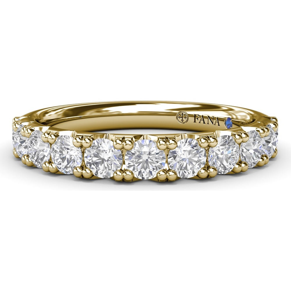 Shared-Prong Round Diamond Wedding Band by Fana - 0.99 Carat Total Diamond Weight
