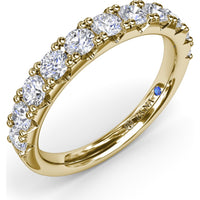 Shared-Prong Round Diamond Wedding Band by Fana - 0.99 Carat Total Diamond Weight