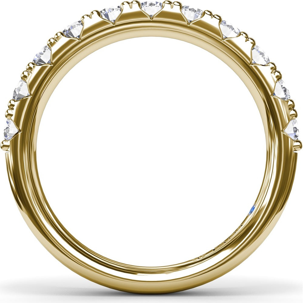 Shared-Prong Round Diamond Wedding Band by Fana - 0.99 Carat Total Diamond Weight
