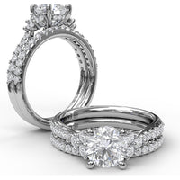 Shared-Prong Set Round Diamond Wedding Band by Fana - 0.25 Carat Total Diamond Weight