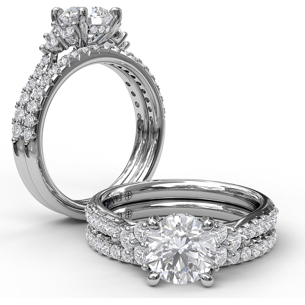 Shared-Prong Set Round Diamond Wedding Band by Fana - 0.25 Carat Total Diamond Weight