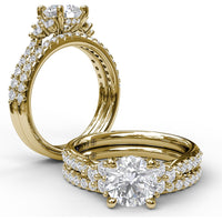 Shared-Prong Set Round Diamond Wedding Band by Fana - 0.25 Carat Total Diamond Weight