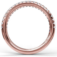 Shared-Prong Set Round Diamond Wedding Band by Fana - 0.28 Carat Total Diamond Weight