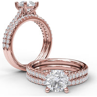 Shared-Prong Set Round Diamond Wedding Band by Fana - 0.28 Carat Total Diamond Weight