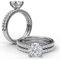 Shared-Prong Set Round Diamond Wedding Band by Fana - 0.30 Carat Total Diamond Weight