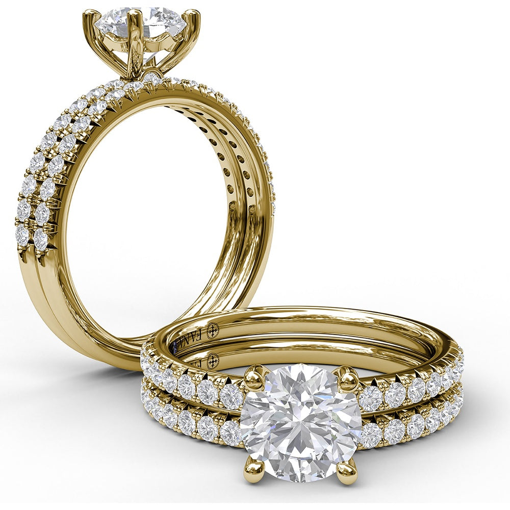 Shared-Prong Set Round Diamond Wedding Band by Fana - 0.30 Carat Total Diamond Weight