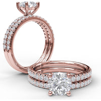 Shared-Prong Set Round Diamond Wedding Band by Fana - 0.30 Carat Total Diamond Weight