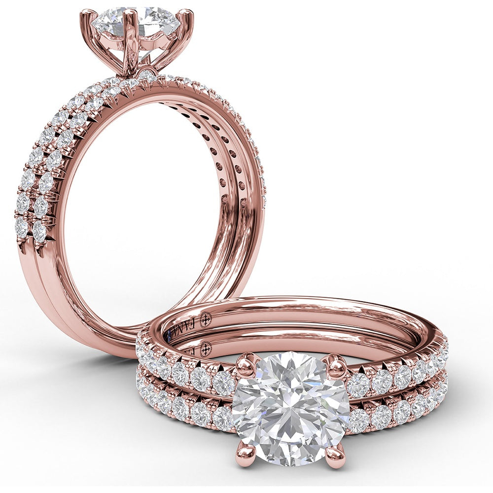 Shared-Prong Set Round Diamond Wedding Band by Fana - 0.30 Carat Total Diamond Weight
