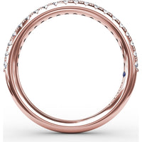 Shared-Prong Set Round Diamond Wedding Band by Fana - 0.30 Carat Total Diamond Weight
