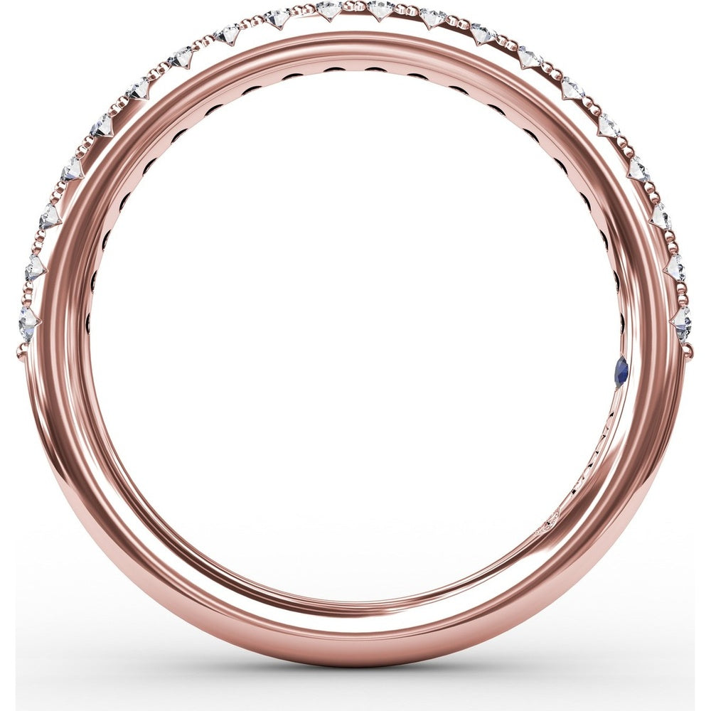 Shared-Prong Set Round Diamond Wedding Band by Fana - 0.30 Carat Total Diamond Weight