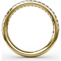 Shared-Prong Set Round Diamond Wedding Band by Fana - 0.30 Carat Total Diamond Weight