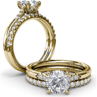 Shared-Prong Set Round Diamond Wedding Band by Fana - 0.42 Carat Total Diamond Weight