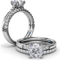 Shared-Prong Set Round Diamond Wedding Band by Fana - 0.42 Carat Total Diamond Weight