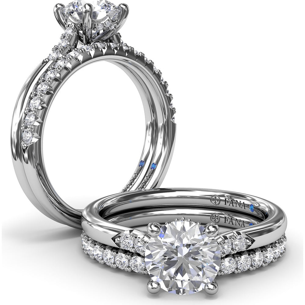 Shared-Prong Set Round Diamond Wedding Band by Fana - 0.42 Carat Total Diamond Weight