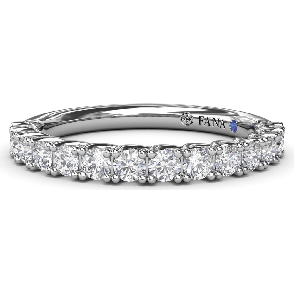 Shared-Prong Set Round Diamond Wedding Band by Fana - 0.45 Carat Total Diamond Weight