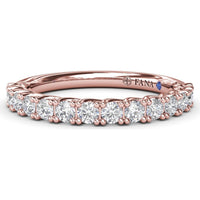 Shared-Prong Set Round Diamond Wedding Band by Fana - 0.45 Carat Total Diamond Weight