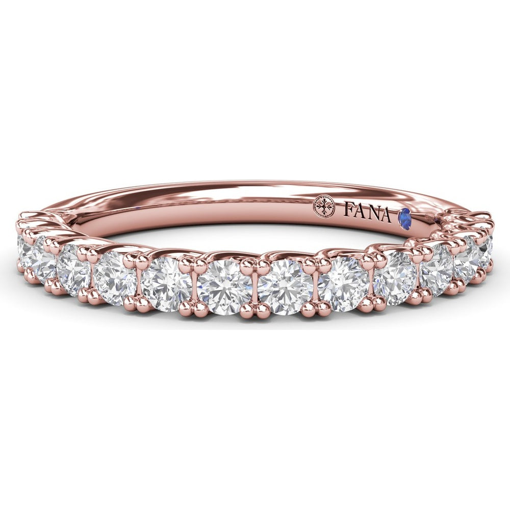 Shared-Prong Set Round Diamond Wedding Band by Fana - 0.45 Carat Total Diamond Weight
