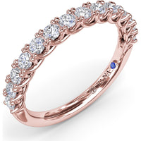 Shared-Prong Set Round Diamond Wedding Band by Fana - 0.45 Carat Total Diamond Weight