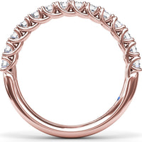 Shared-Prong Set Round Diamond Wedding Band by Fana - 0.45 Carat Total Diamond Weight