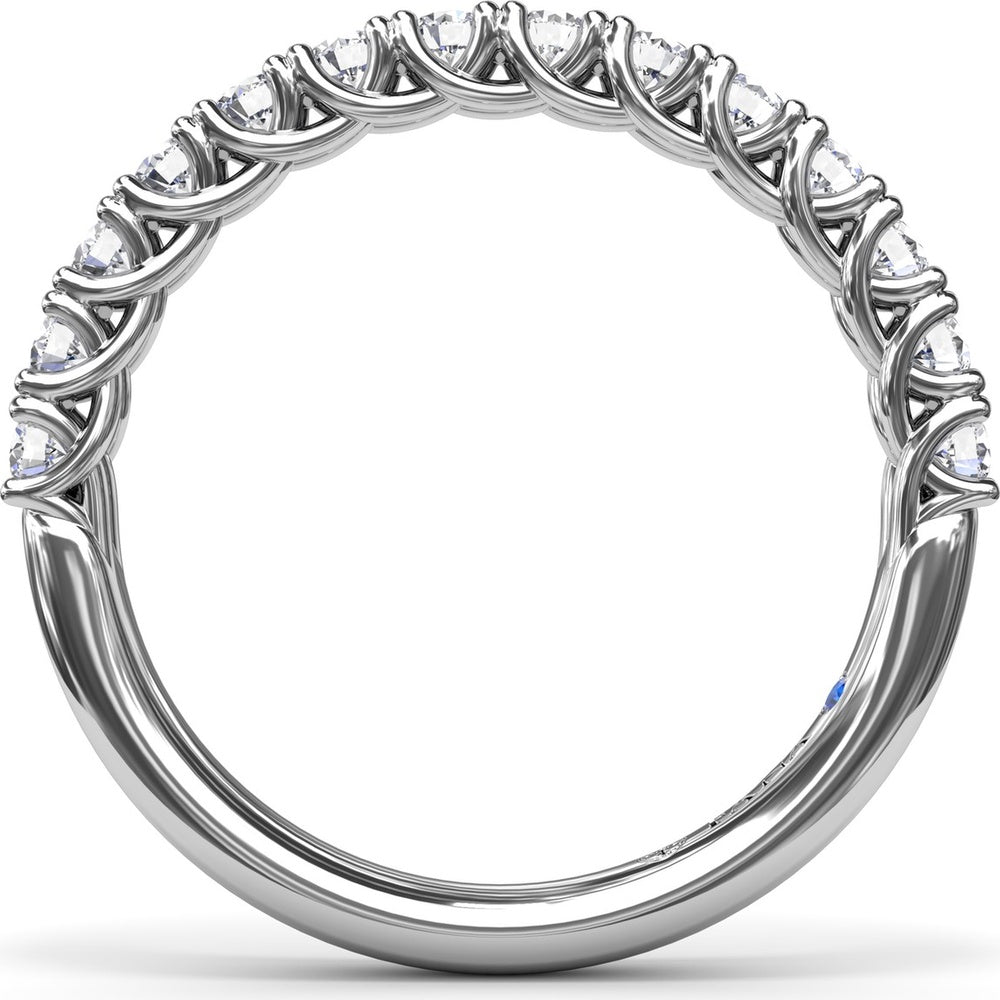 Shared-Prong Set Round Diamond Wedding Band by Fana - 0.45 Carat Total Diamond Weight