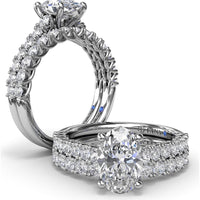 Shared-Prong Set Round Diamond Wedding Band by Fana - 0.45 Carat Total Diamond Weight