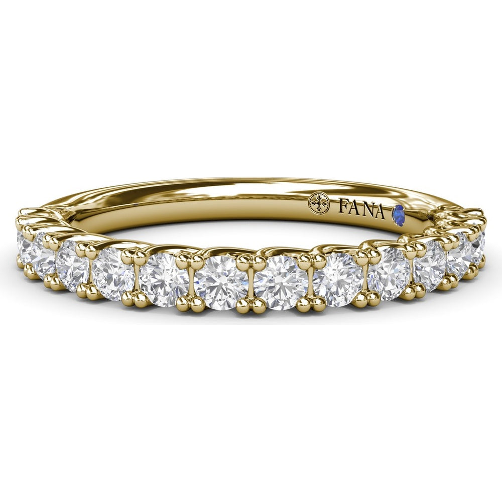 Shared-Prong Set Round Diamond Wedding Band by Fana - 0.45 Carat Total Diamond Weight