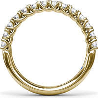 Shared-Prong Set Round Diamond Wedding Band by Fana - 0.45 Carat Total Diamond Weight