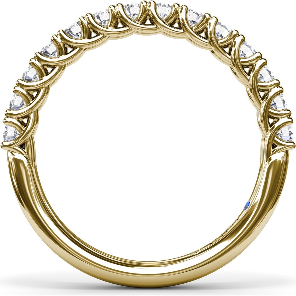 Shared-Prong Set Round Diamond Wedding Band by Fana - 0.45 Carat Total Diamond Weight