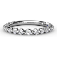 Shared-Prong Set Round Diamond Wedding Band by Fana - 0.46 Carat Total Diamond Weight