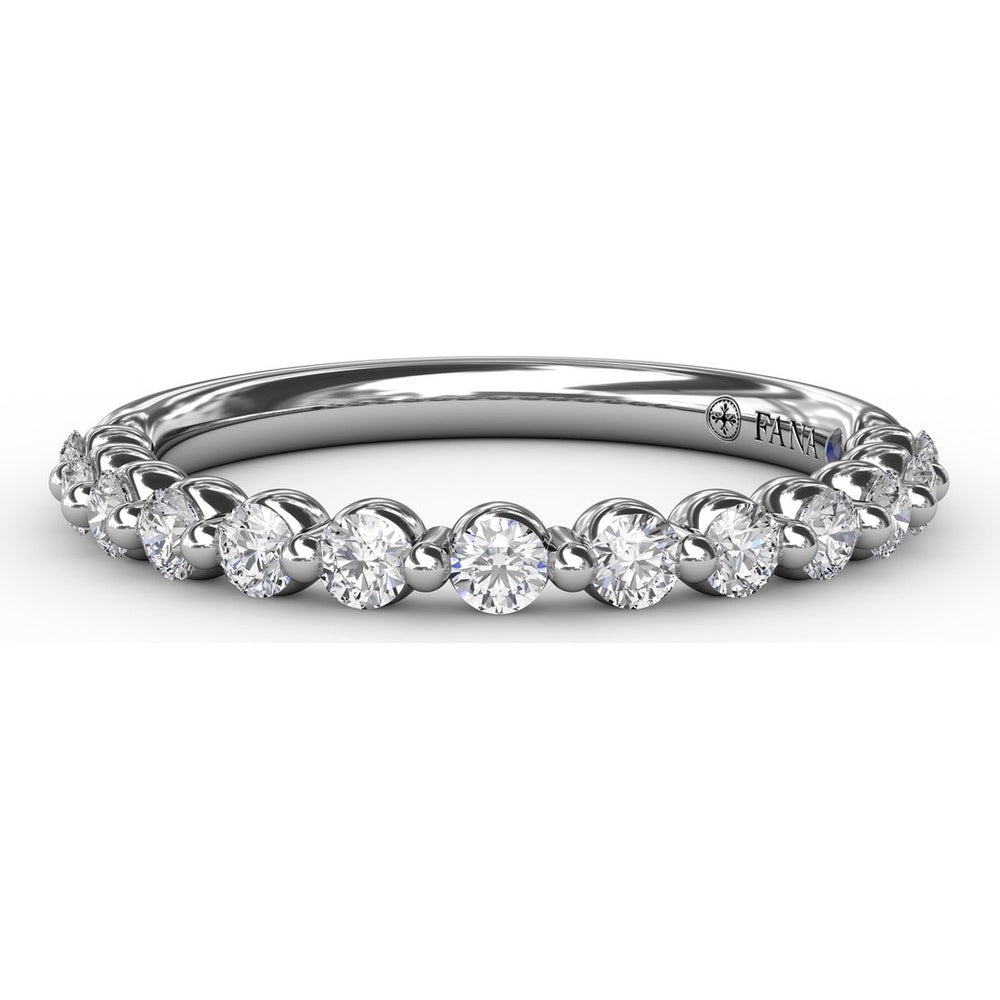 Shared-Prong Set Round Diamond Wedding Band by Fana - 0.46 Carat Total Diamond Weight