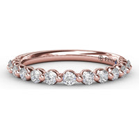 Shared-Prong Set Round Diamond Wedding Band by Fana - 0.46 Carat Total Diamond Weight