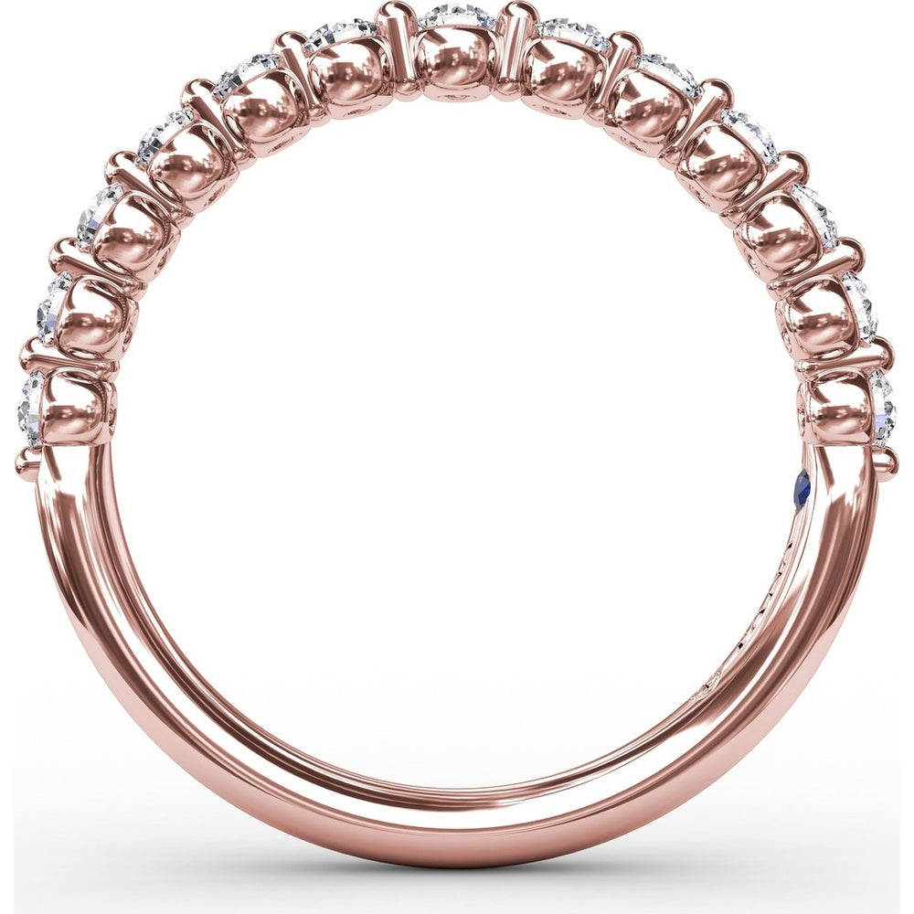 Shared-Prong Set Round Diamond Wedding Band by Fana - 0.46 Carat Total Diamond Weight