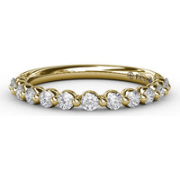Shared-Prong Set Round Diamond Wedding Band by Fana - 0.46 Carat Total Diamond Weight
