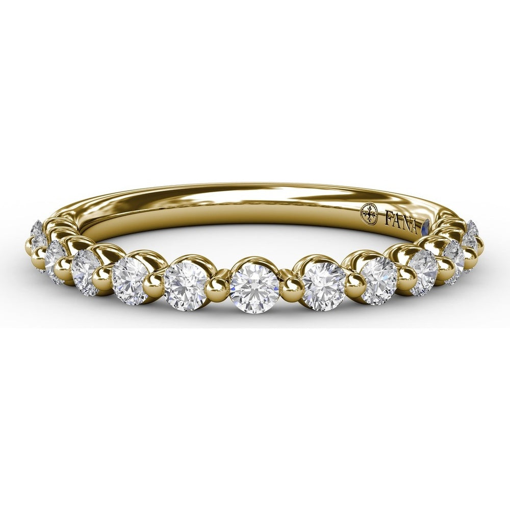 Shared-Prong Set Round Diamond Wedding Band by Fana - 0.46 Carat Total Diamond Weight