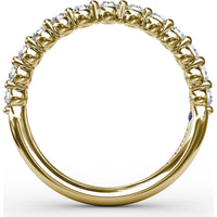 Shared-Prong Set Round Diamond Wedding Band by Fana - 0.46 Carat Total Diamond Weight