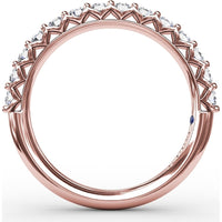 Shared-Prong Set Round Diamond Wedding Band by Fana - 0.63 Carat Total Diamond Weight