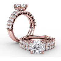 Shared-Prong Set Round Diamond Wedding Band by Fana - 0.63 Carat Total Diamond Weight