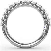 Shared-Prong Set Round Diamond Wedding Band by Fana - 0.63 Carat Total Diamond Weight